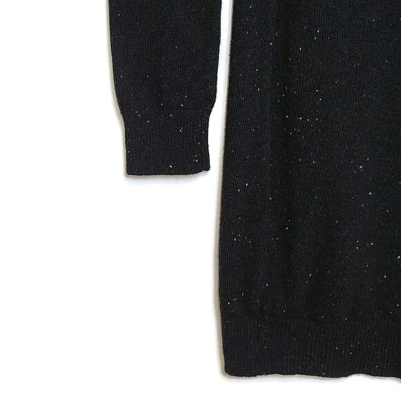 ALLSAINTS Black Speckled Midi Sweater Dress V Neck Long Sleeve Casual Wear 4 - Picture 6 of 16
